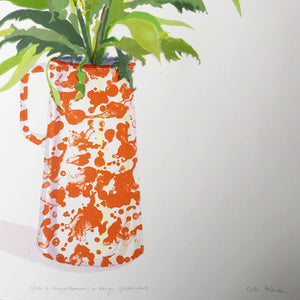 Lilies & Chrysanthemums (burnt orange)