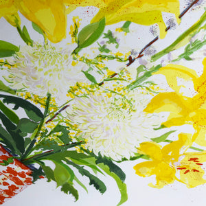 Lilies & Chrysanthemums (burnt orange)