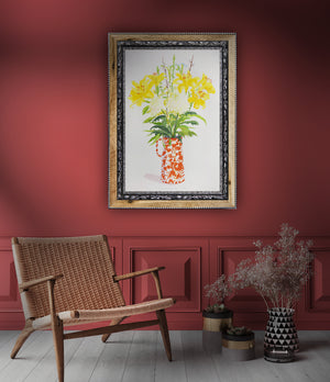 Lilies & Chrysanthemums (burnt orange)