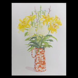 Lilies & Chrysanthemums (burnt orange)