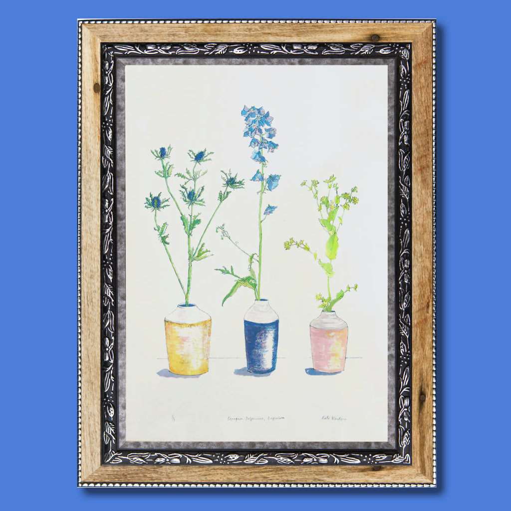 Erygnium, Delphinium, Euphorbia