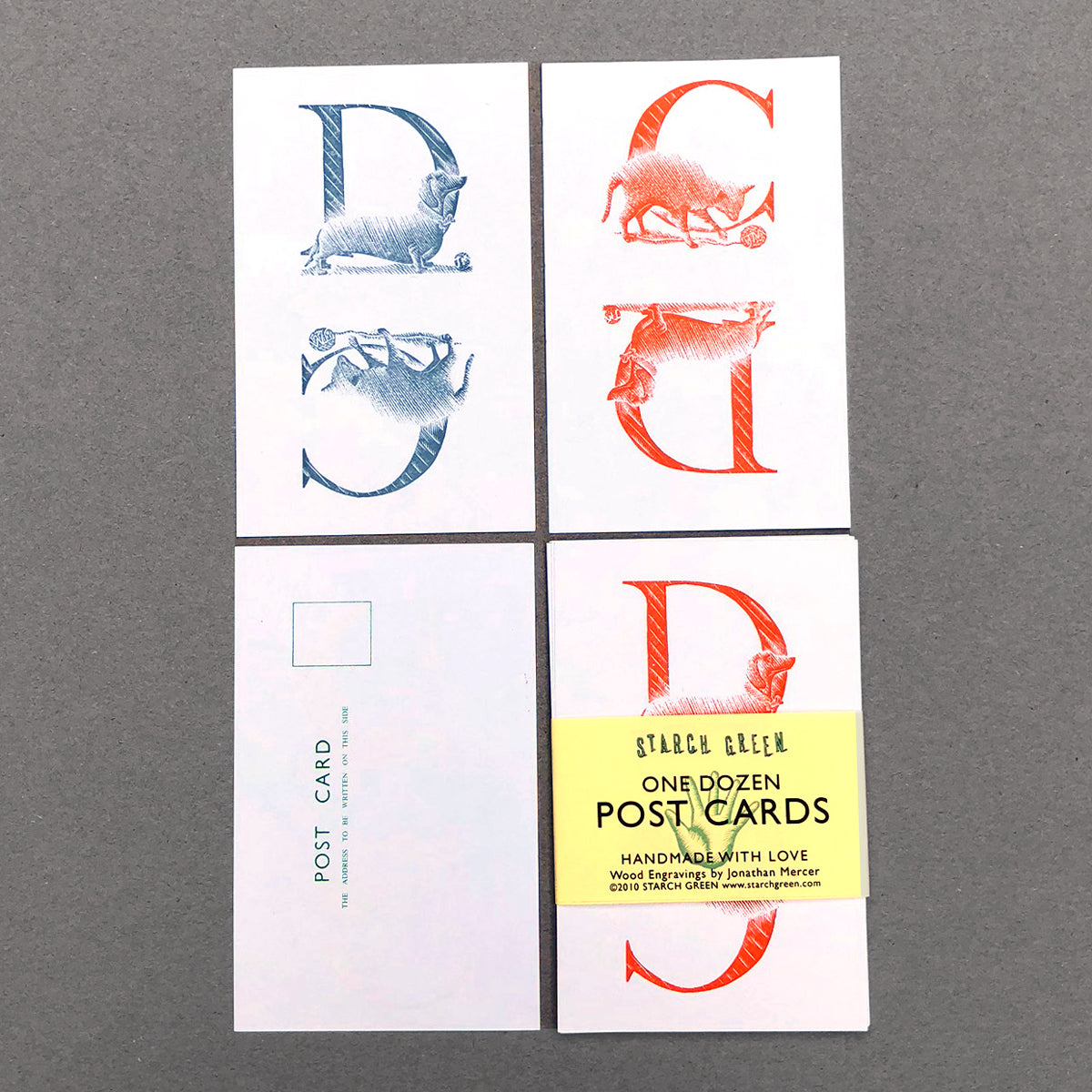 One dozen post cards