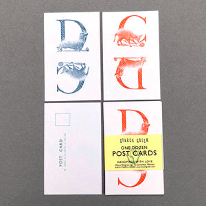 One dozen post cards