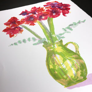 Amaryllis & Eucalyptus - Marbled Jug