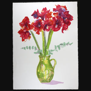 Amaryllis & Eucalyptus - Marbled Jug