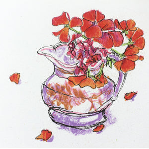 Lustreware Jug with Geraniums