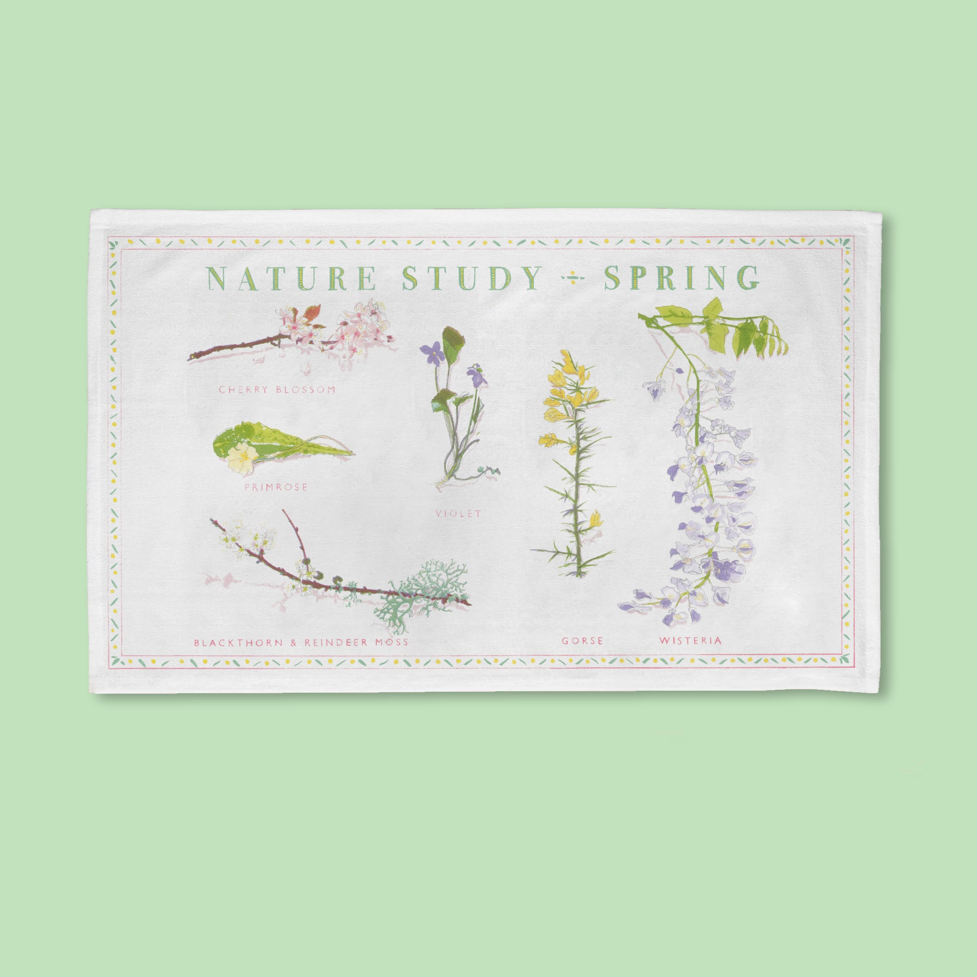 Nature Study - Spring -  Tea Towel