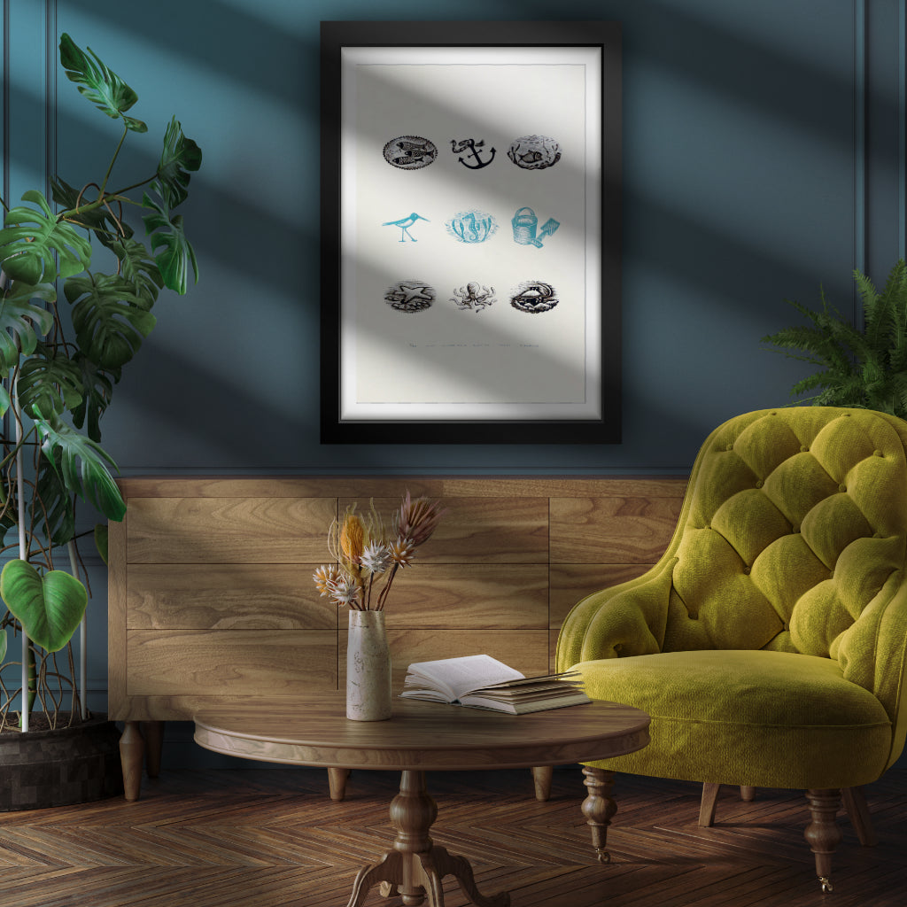 Nine Interesting Seaside Things - Silk Screen