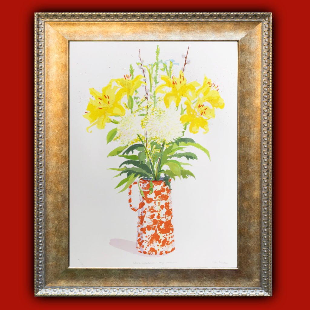 Lilies & Chrysanthemums (burnt orange)