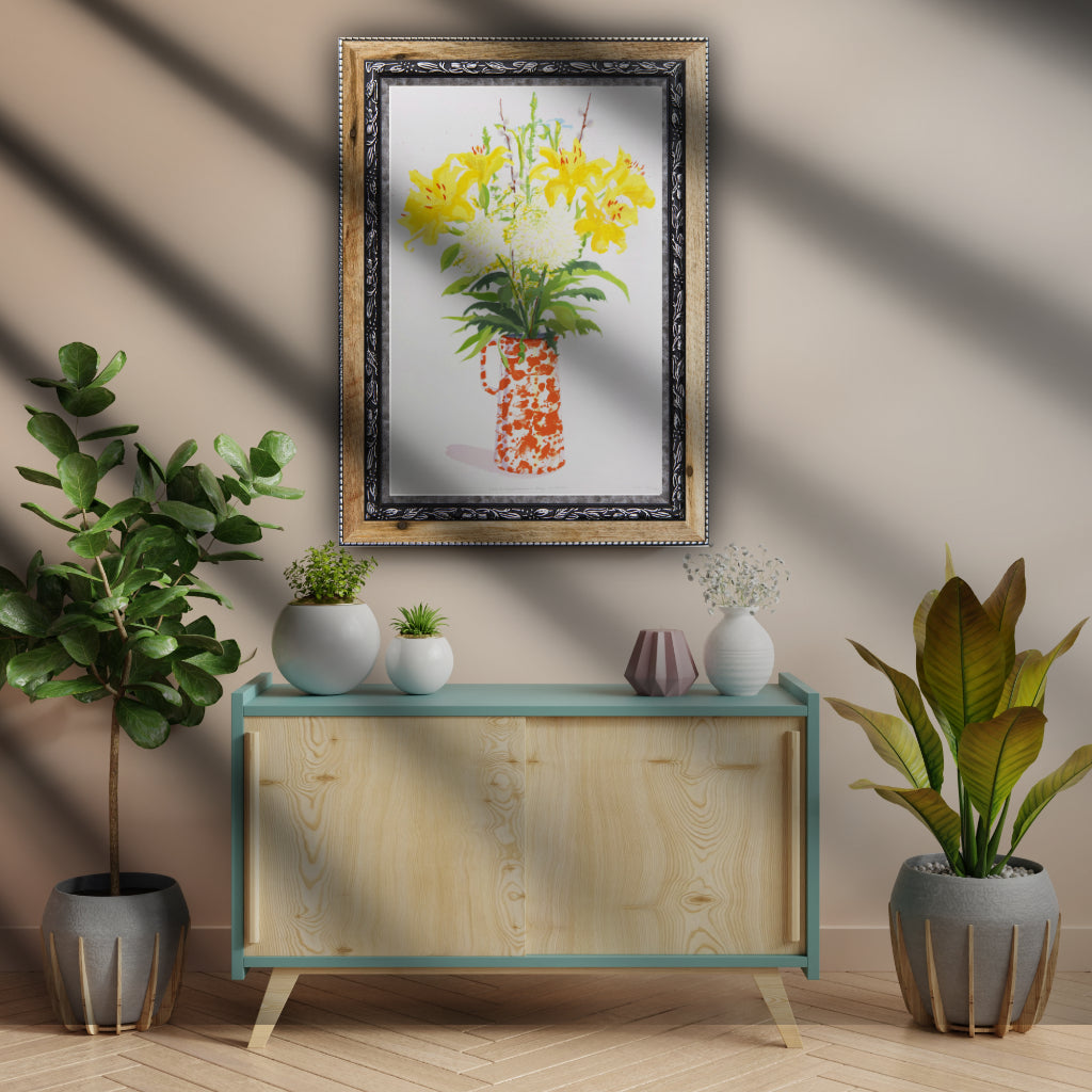 Lilies & Chrysanthemums (burnt orange)