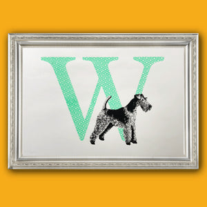 W for Wire-Haired Fox Terrier